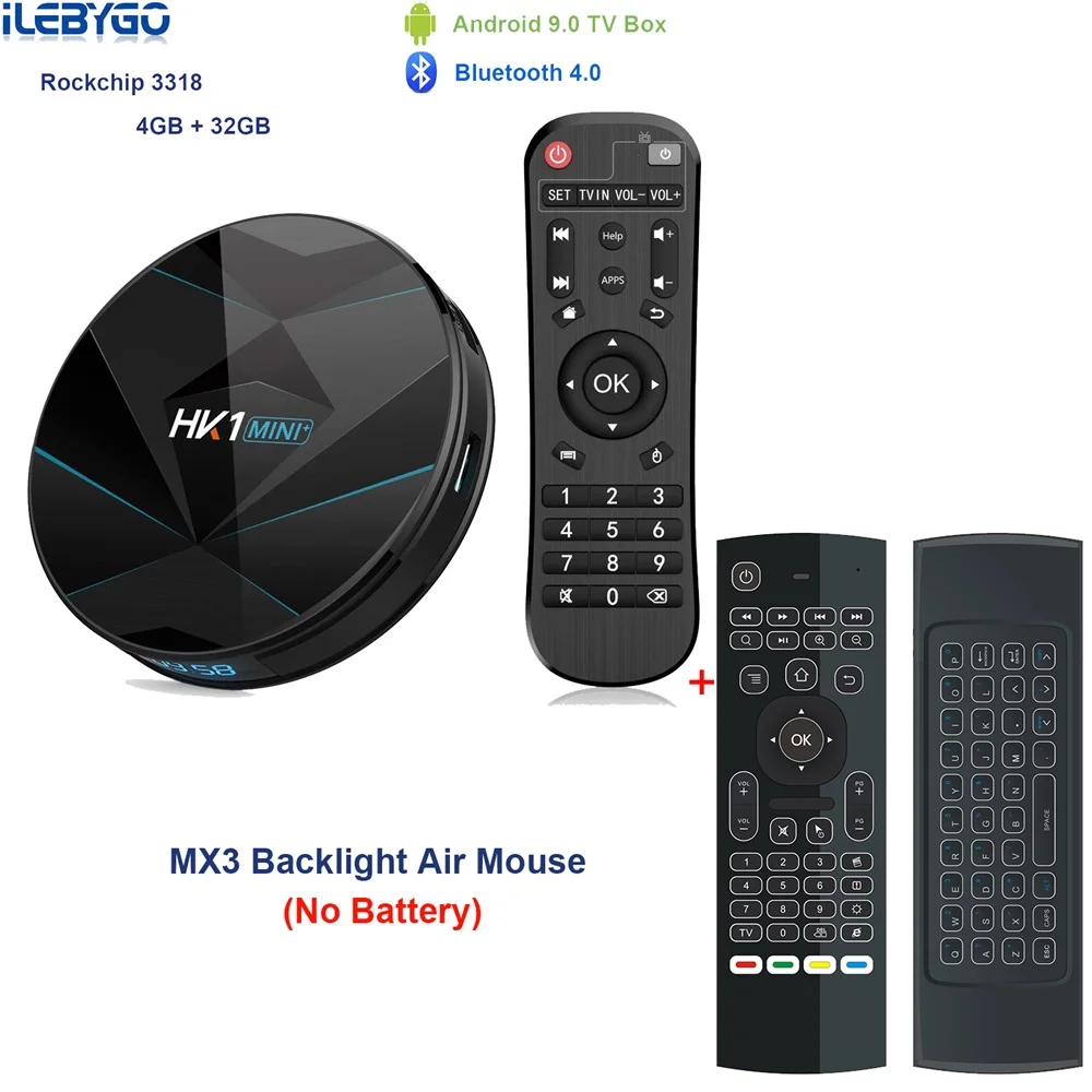 HK1 Мини плюс Android 9 0 tv Box 4 Гб 64 RK3318 ядра 2 4G/5G Wifi K HD телеприставка mini MAX 4G 32G 100 M 3 USD Отт