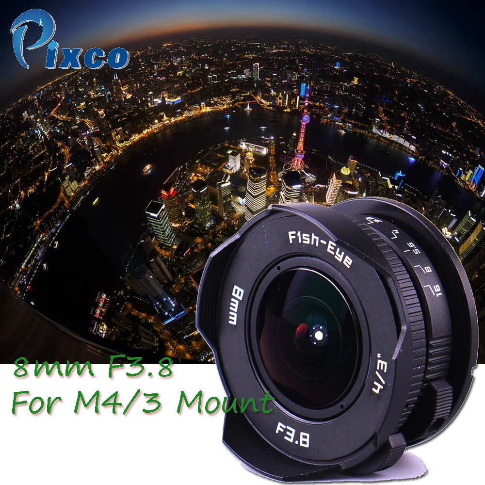 Pixco для камеры Micro4/3, 8 мм F3.8 объектив рыбий глаз CC tv костюм для Micro Four Thirds Крепление камеры, для Panasonic для Olympus GX8