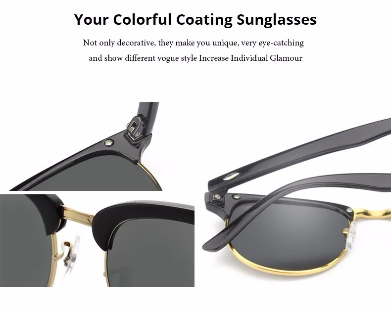 Brand Design Grade Sunglasses Men Women Mirror Sunglass Vintage Retro Points Sun Glasses For men Female Lady Male Sunglass 2016 (13)