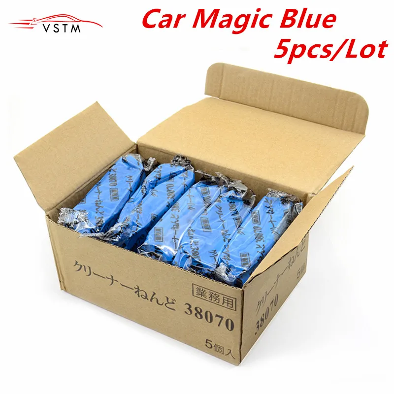 

5PCS/BOX Car Washing Magic Clean Mud 3-M 180g Blue Clay Bar Magic Remove Sludge Car Detailing Brush Wash Cleaner Car Care Tools