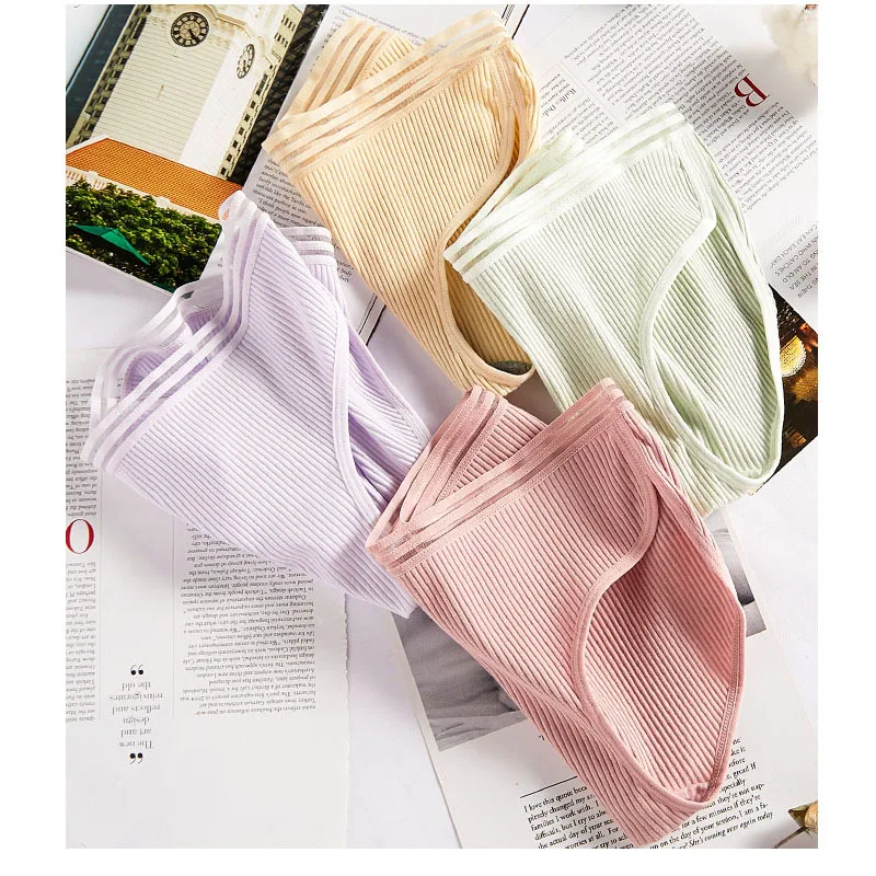 LANGSHA 3Pcs/lot Women Panties Confort Cotton Underwear Sexy Seamless Traceless Briefs Breathable Low Waist Sexy Girls Panties