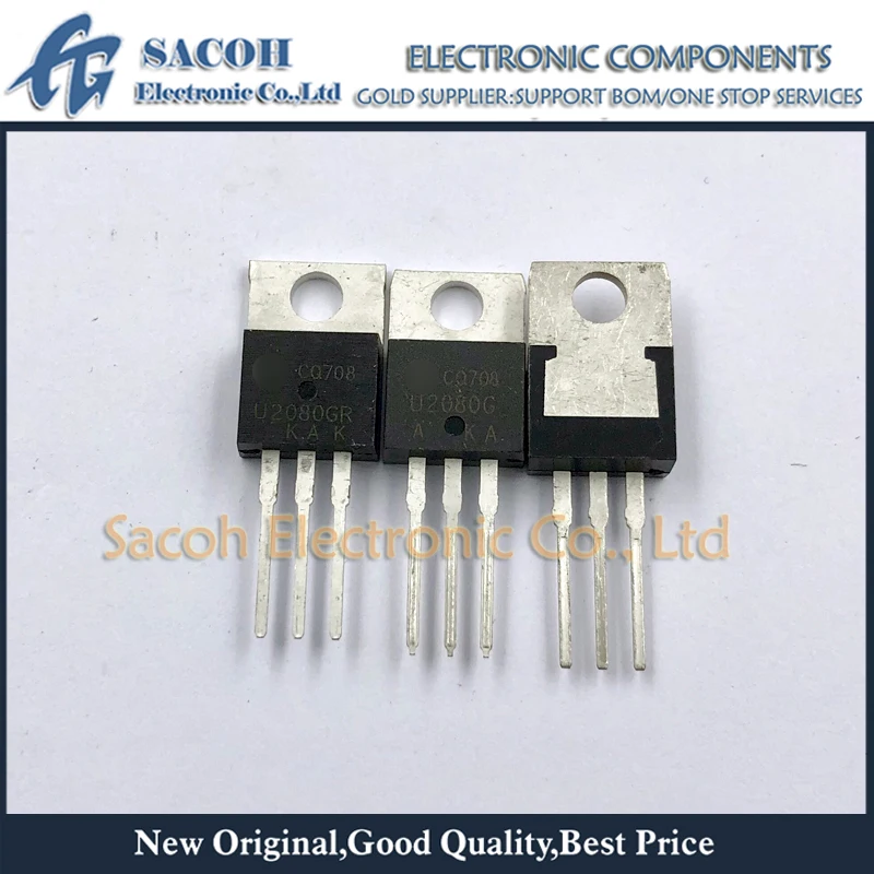 

Free Shipping 10Pairs MUR2080CTG MUR2080CT U2080G + MUR2080CTRG MUR2080CTR U2080GR TO-220 20A 800V Fast recovery diode