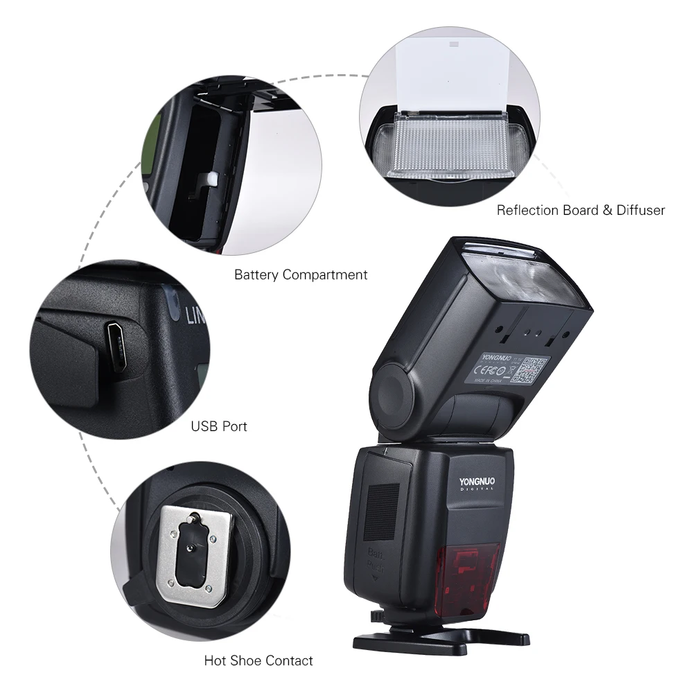 YONGNUO YN720 Вспышка Speedlite Беспроводная вспышка ведущая ведомая GN60 ЖК дисплей с
