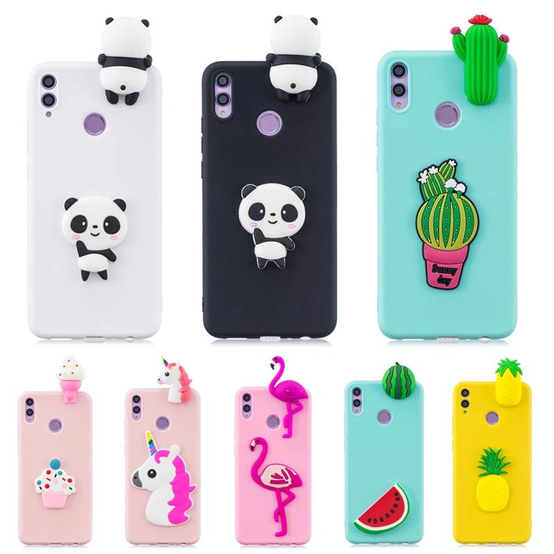 

Honor 8C Case 3D Cute Panda Unicorn Cactus Silicone Phone Case on For Fundas Huawei Honor 8A 8C 8X 8S Case Coque Women Children