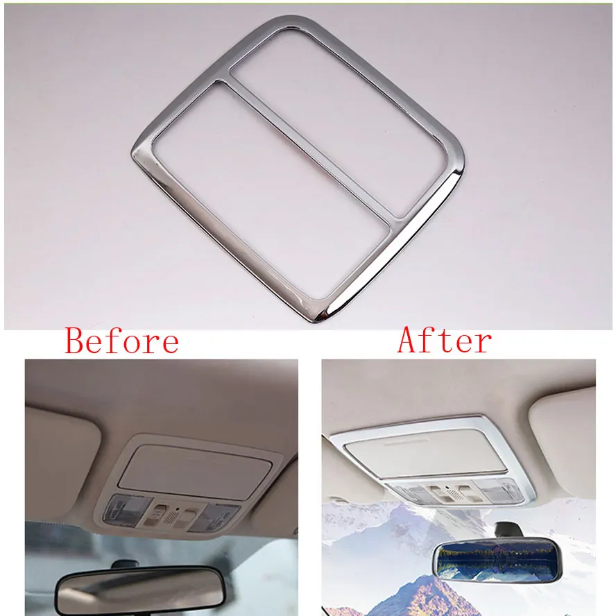 

Auto Matt ABS Interior Front Reading Light Lamp Cover Frame Decoration Trim For Honda CRV CR-V 2012-2014 Car Styling