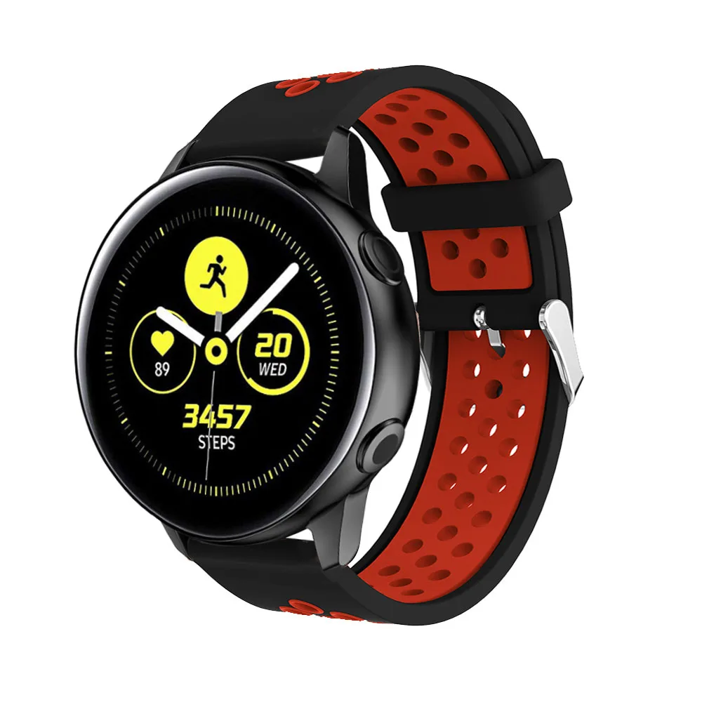 Ремешок силиконовый для смарт часов Samsung Galaxy Watch active сменный спортивный браслет