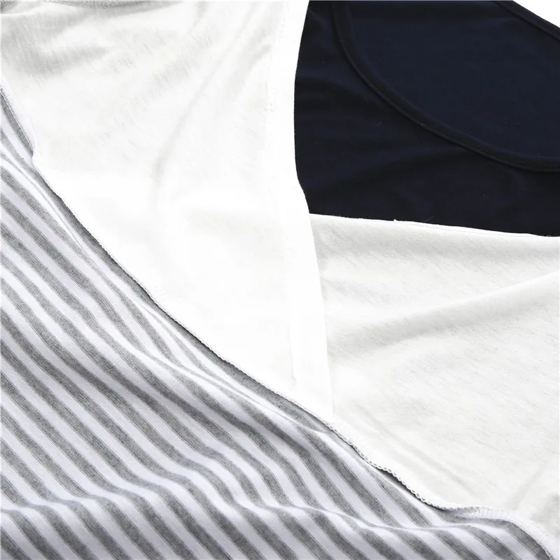 nursing maternity tops Clothes Breastfeeding Tee Nursing Tops Striped Short Sleeve T-shirt Women Pregnancy Clothes