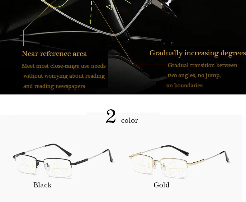 Прогрессивные многофокусные очки для чтения мужские умные зум титановые очки для чтения женщины дальняя близорукость анти-синяя ходьба и вождение пресбиопические очки
