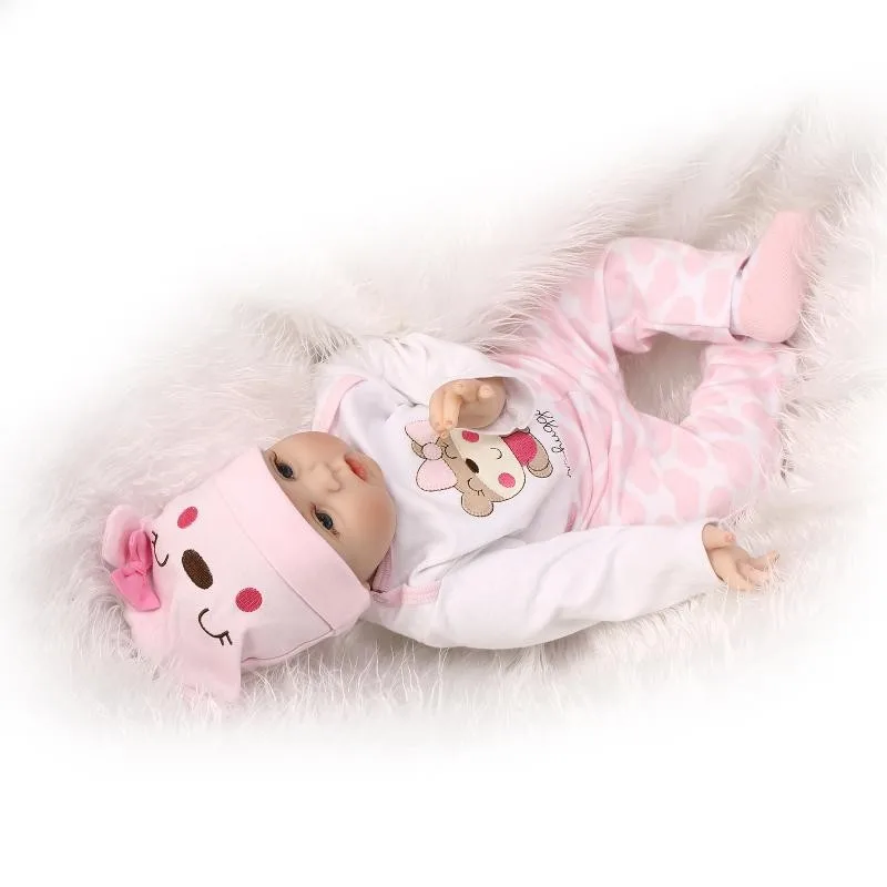 55 см силикона Reborn Baby Doll игрушки, реалистичные новорожденных принцессы для малышей куклы, чтобы ребенок Bebe возрождается девушки bonecas подарок