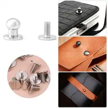 20 pcs Cabeça Redonda Sólidos Cobre Prego Rebite Botão DIY Acessórios de Couro (8*6mm prata) Acessórios