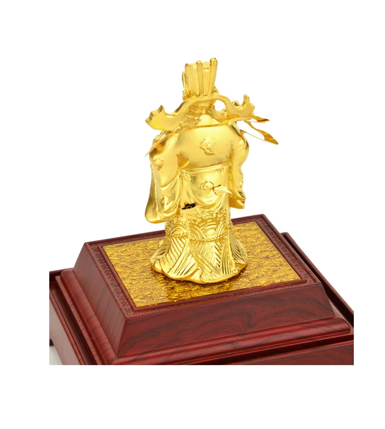Asklove фэн-шуй Бог богатства 24 к Золотая фольга украшения золотой бонсай статуэтка счастливый офис подарки украшения дома аксессуары