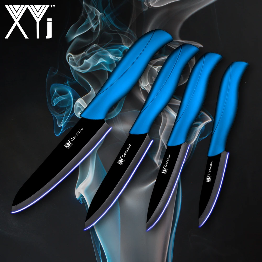 XYj Chef Ceramic Kitchen Knife Zirconium Blade Knives Set Fruit
