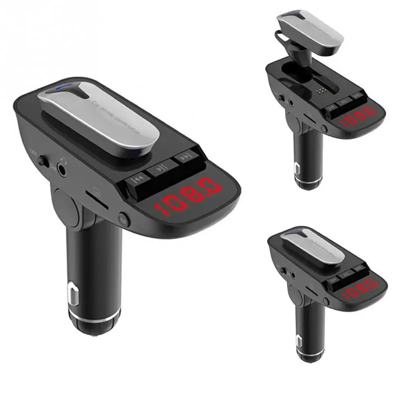 FM передатчик Aux модулятор автомобильный комплект громкой связи Bluetooth автомобильный аудио MP3 плеер с 3.1A Quick Charge двойной зарядное устройство usb