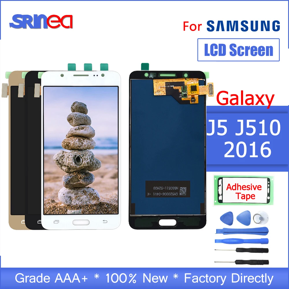 

AAAA 5.2'' LCDs For SAMSUNG Galaxy J5 2016 LCD Display Touch Screen J510 J510FN J510F J510G J510Y J510M Brightness Adjustable