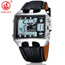 2016 Hot OHSEN Men Sport Watches Analog Digital Quartz 3ATM Waterproof Dive Fashion Military Watch Relogio Male Clock Gifts AS19