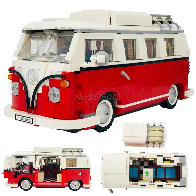 Pаспродажа Creator Ретро игрушечный автомобиль Legoing Technic серия Cooper T1 Camper Van светильник набор совместимых Legoing автомобилей блоки детские игрушки для детей
