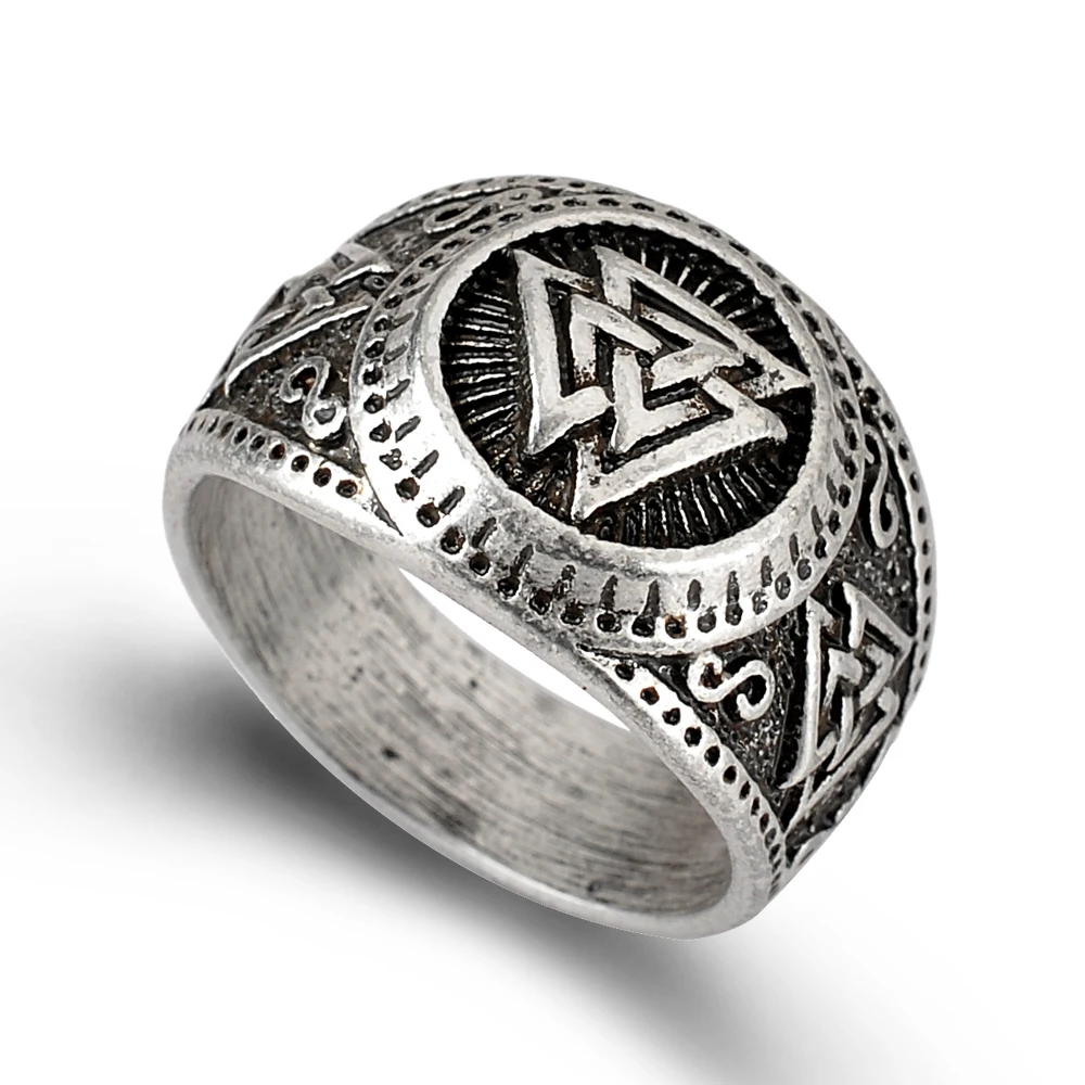 Retro Valknut Ring Norse Viking Men Viking Ring Jewelry Drop Shipping