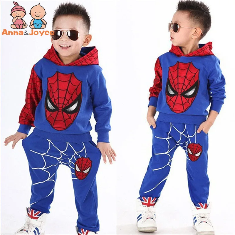 

1 Suit Children 's Clothing Spring and Autumn Version of The Male and Female Children' Spiderman Set Fashion Suit ATST0279