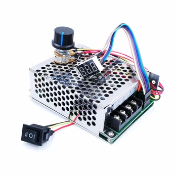 

50PCS/LOT Digital Display 0~100% adjustable DC 10-50V 40A DC Motor Speed Controller PWM 12V 24V 48V 2000W MAX 60A Reversible