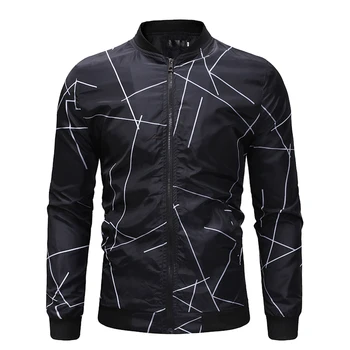 

Casual Men's winter Jacket Line design Jacket Men Coats Male Outerwear Slim Fit Overcoat