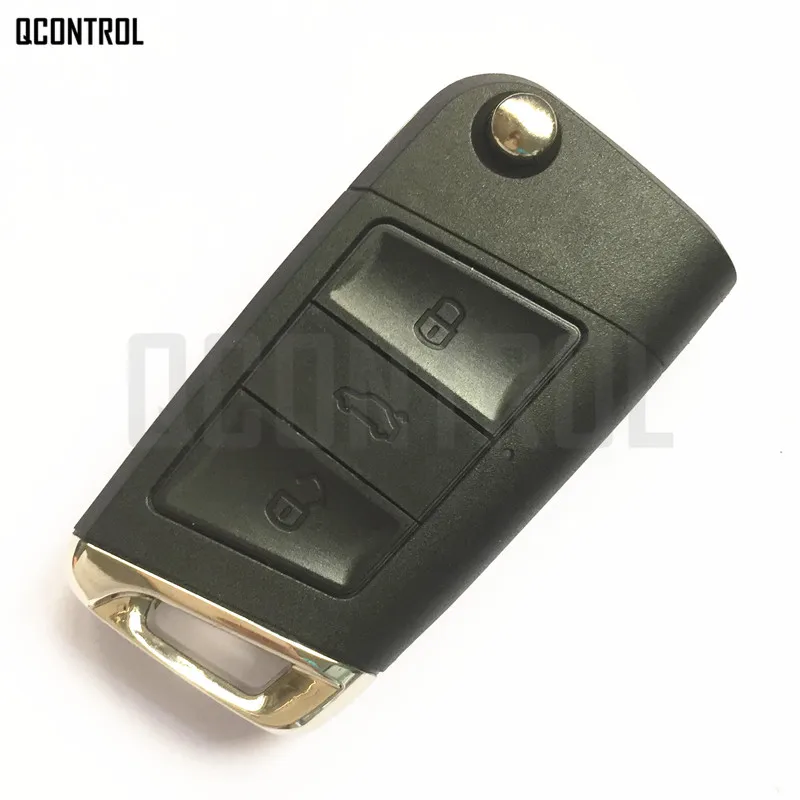 QCONTROL Автомобильный Дистанционный ключ с чипом для VW/VOLKSWAGEN Beetle/Caddy/Eos/Golf/Jetta/Polo/Scirocco/Tiguan/Touran/Up 2009