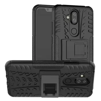 

30pcs/lot Shockproof Tyre Hard Case For Nokia 7.1 Plus Removable Rugged Armor Case With Stand For Nokia 3.1 Plus