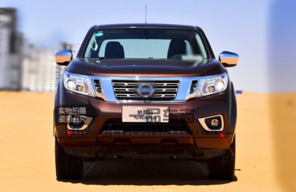 

SHCHCG For Nissan Navara NP300 2015 2016 White Yellow Color Daytime Running Lights Led Front Fog Lamps Lights Set Decorative