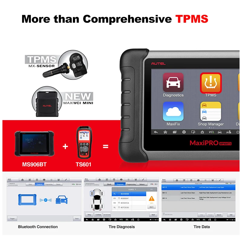 Autel MaxiPRO MP808TS диагностический инструмент как MS906 и TS601 PK MK808 AP200 MK808TS комплексное