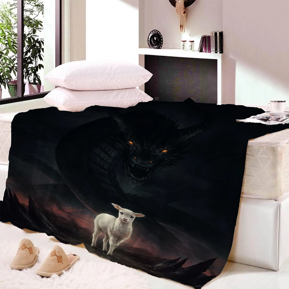 صغيرة الأبيض الغزلان نمط بطانية ناعمة ورقيقة الفانيلا بطانية أريكة تتحول لسرير مريحة الفراش كنبة مكتب طائرة السفر البطانيات