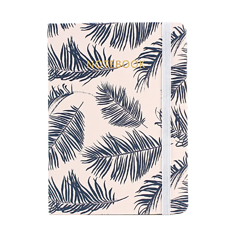 A7 Plam Hardcover Ruled Notebook Forest Leaves Art Bullet Journal Notebook Stationery Creative SketchBook Bujo Stationery - Цвет: 2