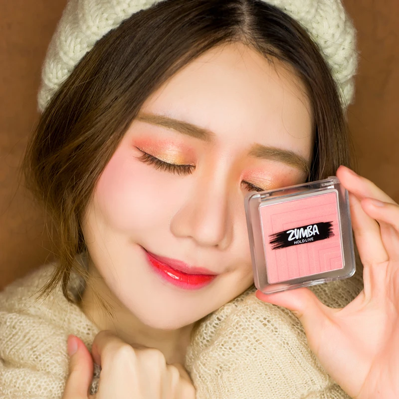 

HOLD LIVE Peach Blush Palette Natural Mineral Pigment Contour Highlighter Shading Powder Moisturizing Easy To Wear Face Makeup