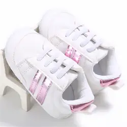 11-13 см детская кроватка Обувь На Шнуровке белые классические домашние детские на мягкой подошве обувь для первых ходунков тренировочная