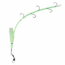 Строка бронзовых морских рыболовных крючков мягкий светящийся Осьминог в виде бронзовых морских рыболовных крючков блесна приспособлений с круглым открытым носком; строка крючок рыболовные снасти