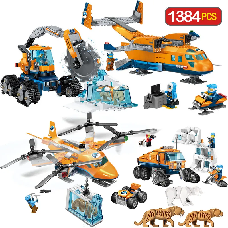 

Technic Scout Truck Set Blocks Compatible LegoINGLYS City 60194 Arctic Expedition Air Transport Supply Plane Bricks Children Toy