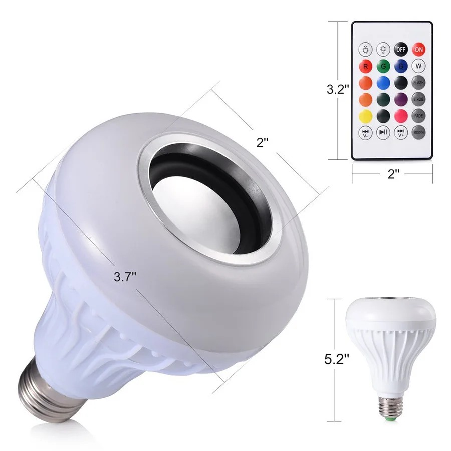 E27 Smart RGB RGBW Беспроводной Bluetooth Динамик светодиодные лампы 85 В-265 В dimmable музыка играет лампа С 24 клавиши Дистанционное управление