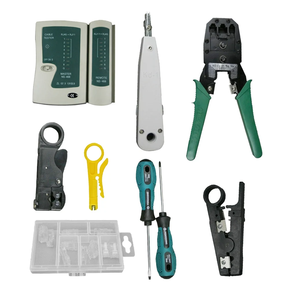 VONETS 9Pcs Network Tool Bag LAN Utp Cable Tester