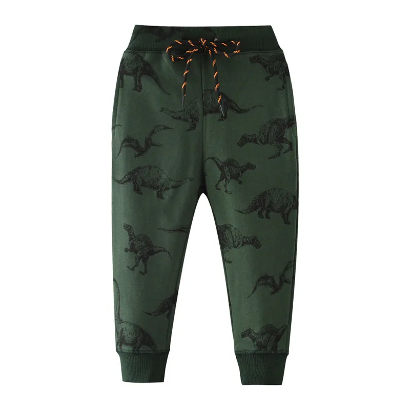 

GGT Jumping meters Boys Sweatpant 2019 Dinosaur Baby Trousers Drawstring Children Pants New Arrival Fashion Girls Clothing Pants