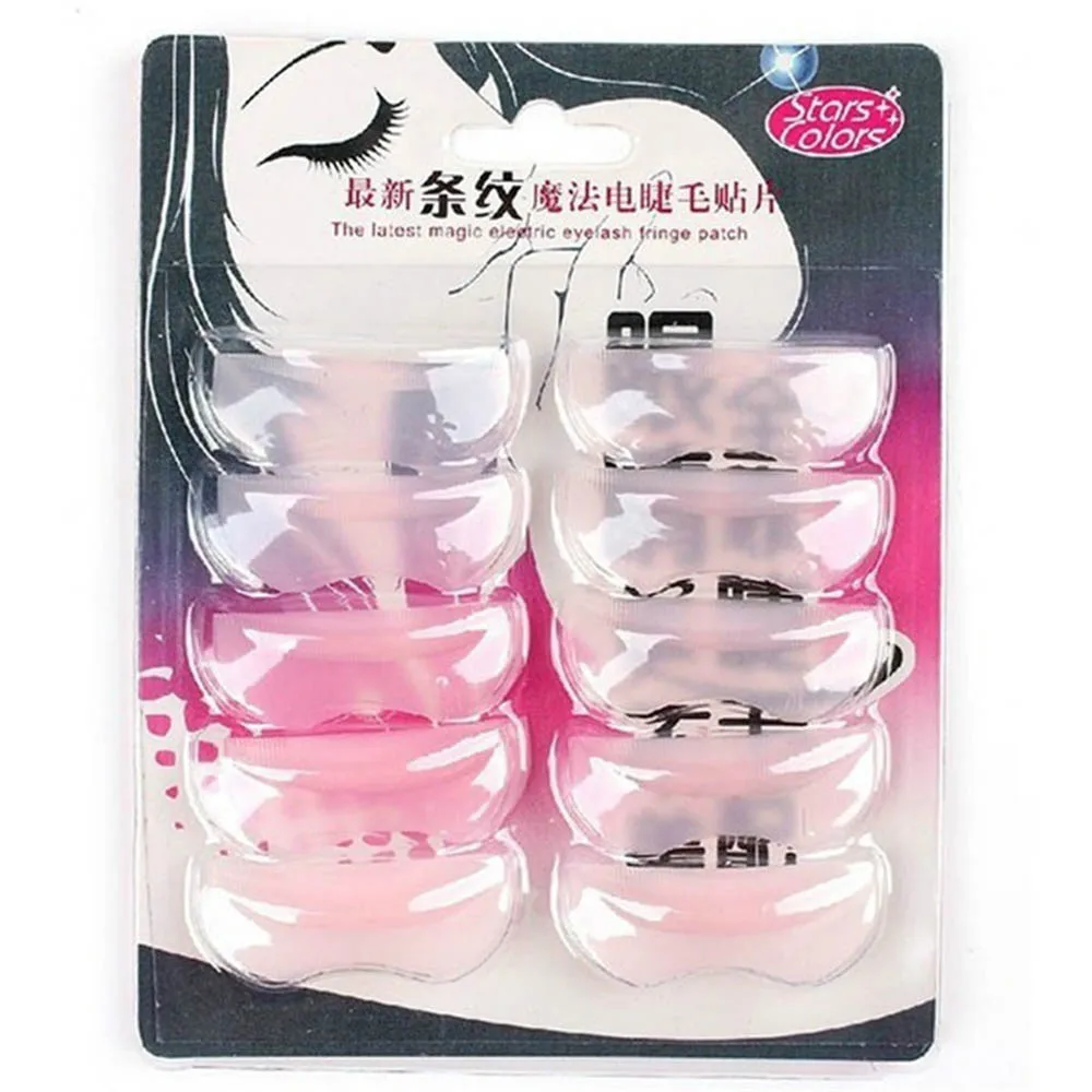 

5 Pairs Silicone Fake Eyelash Shield Pad Eyelash Permanent Perm Curler Lifting Makeup Tool