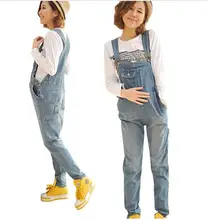 2016 Spring Autumn font b Maternity b font font b Clothes b font Blue Denim Overalls