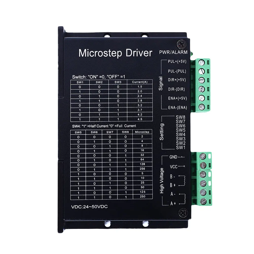 DM542A 2/4 phase Nema23 hybrid stepping Stepper motor driver 4.2A microcontroller CNC 18V~50V controller цена DM542A 2/4 phase Nema23 hybrid stepping Stepper motor driver 4.2A microcontroller CNC 18V~50V controller цены онлайн