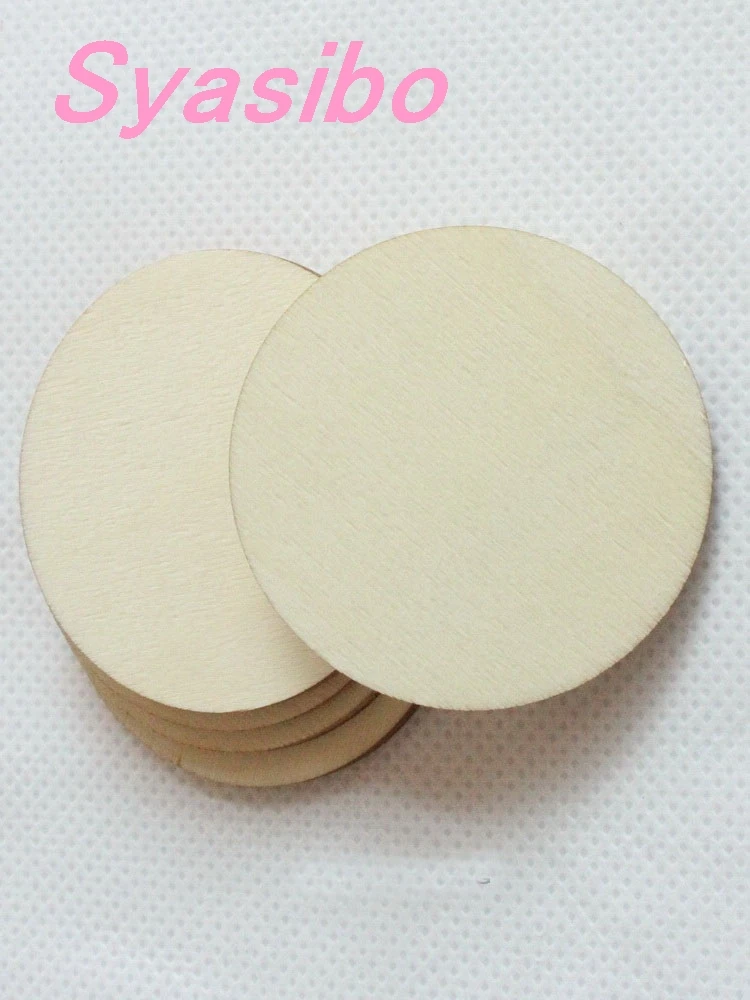 60mm/70mm Blank circle round large wood disks crafts paint decor wooden circle DIY-CT1074C/D