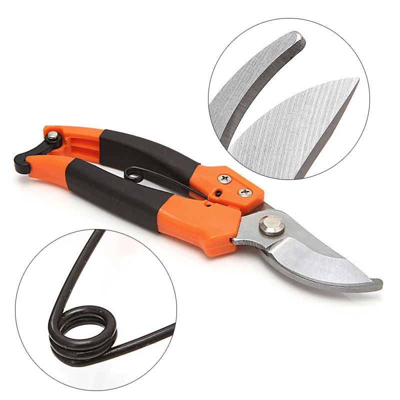 DWZ NEW 8" Garden Hand Pruner Secateurs Pruning Shears Cutter Scissors Plants Bush Tool
