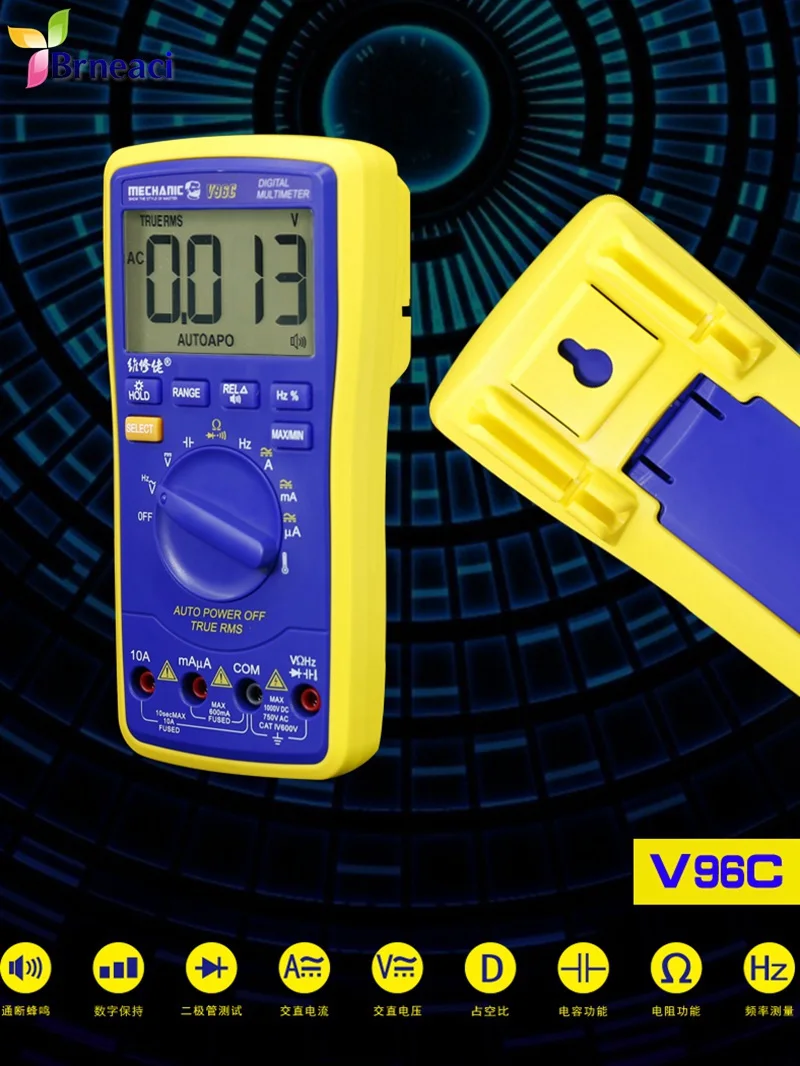 MECHANIC Ammeter Handheld Digital Multimeter Ammeter DC AC Voltage