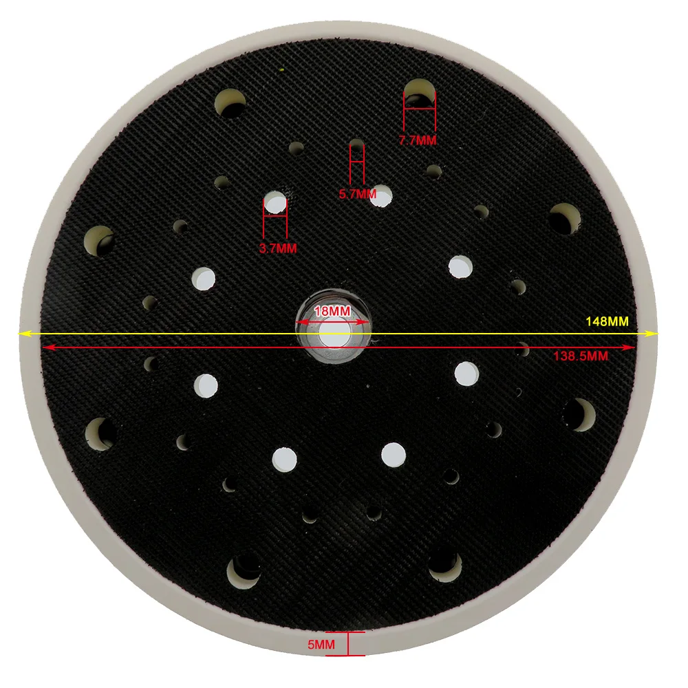 6 дюймов 150 мм многодырочная резервная шлифовальная площадка шлифовальная подложка крюк и петля для электрических шлифовальные электроинструменты аксессуары