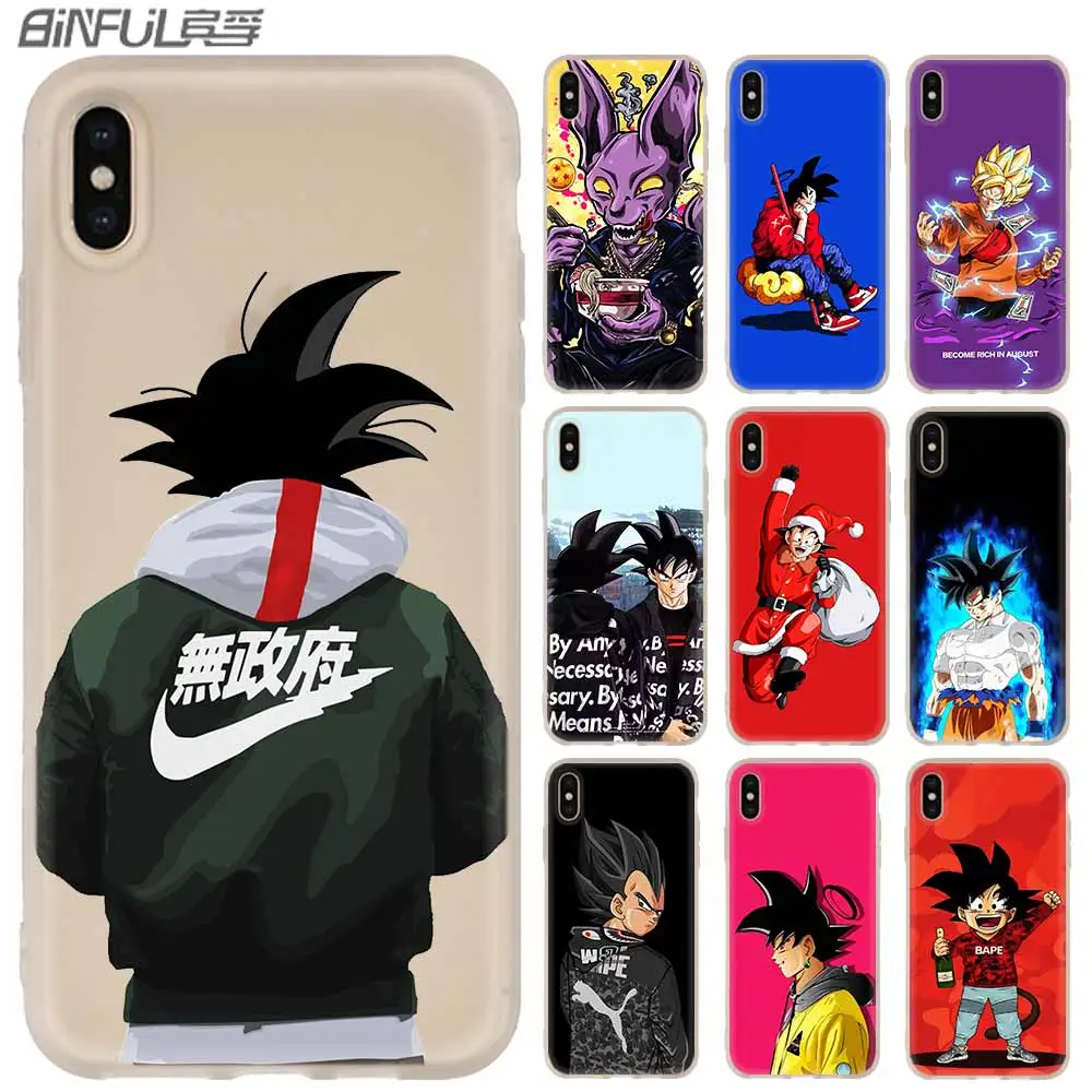 

MLLSE Dragon Ball Z Super Phone Case FOR iPhone11 Pro X XS Max XR For iPhone 5 5S SE 6S 6 4 4S 7 8 Plus