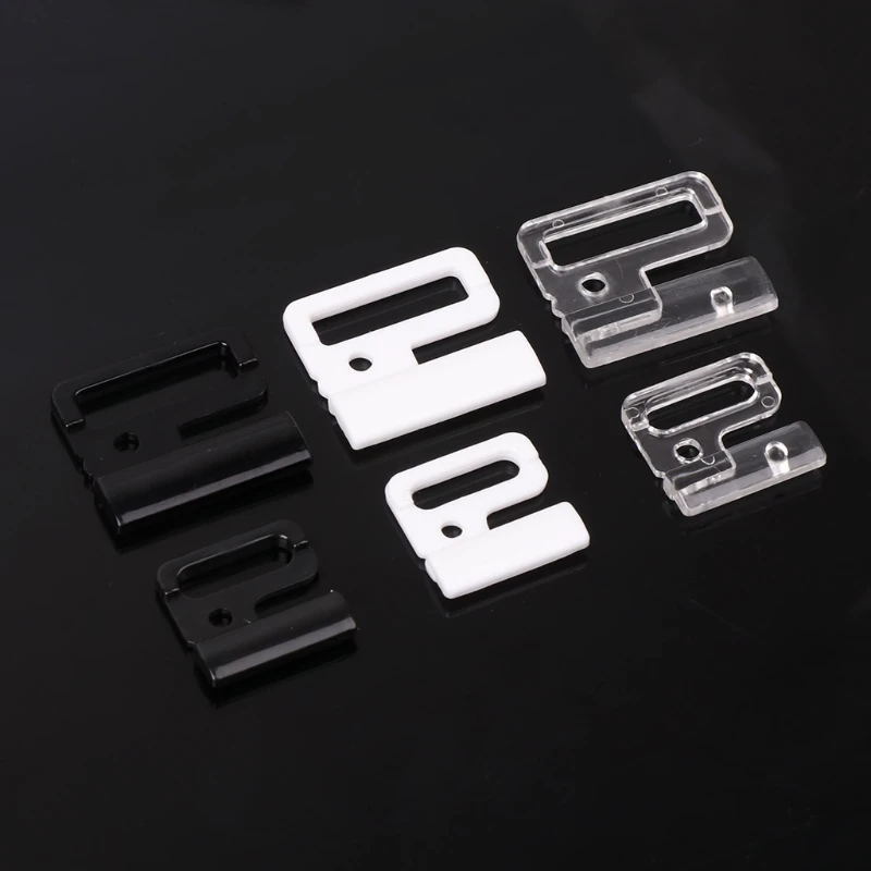 

10 x Craft Plastic Rectangle Tap Hooks & Clasp Sewing On Swimsuit Bra BIKINI DIY Accessories