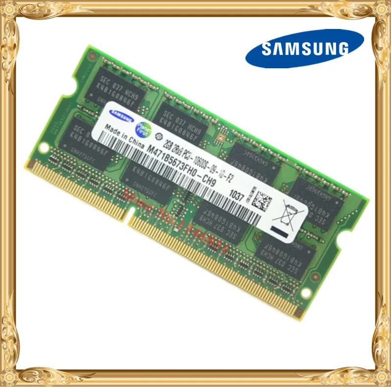 Samsung ноутбук память DDR3 2 Гб 1333 МГц PC3-10600 ноутбук ram 10600S 2G