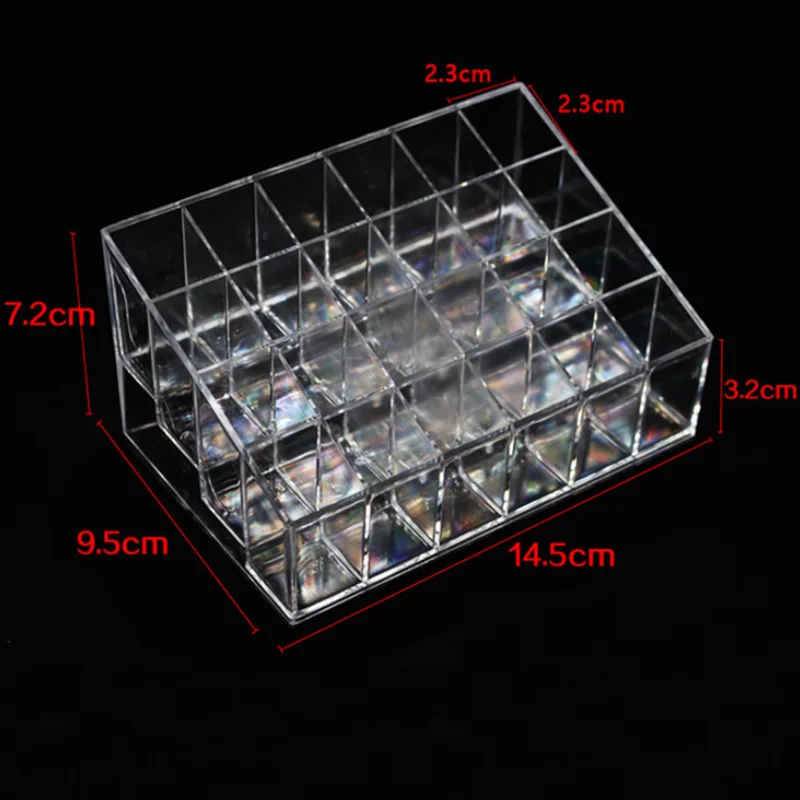 24 слота держатель для губной помады дисплей стенд прозрачный пластиковый косметический Органайзер чехол для макияжа для хранения