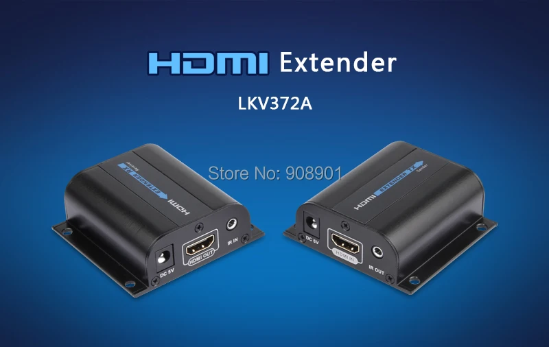 5 пар/лот LKV372A HDMI 1080 P удлинитель с ИК-конвертер до 60 м, видео/аудиоудлинитель над Cat6/Cat7