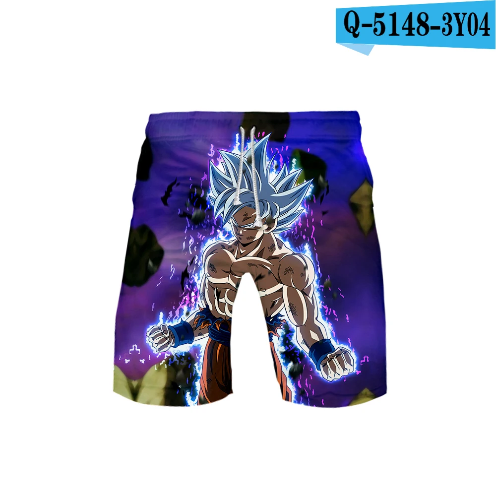 3D DRAGON BALL принт мужские летние повседневные крутые и дышащие Стильные пляжные мужские шорты мужские топы, лидер продаж 3D плюс размер xxl - Цвет: Золотой